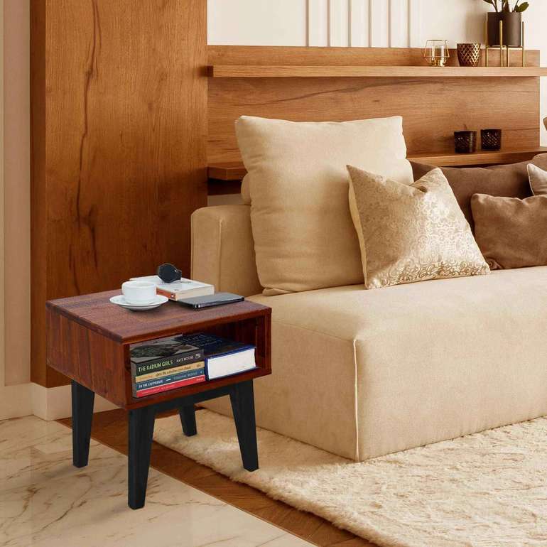 Acacia Serena Solid Wood Nightstand - Elegant and Durable Bedside Storage