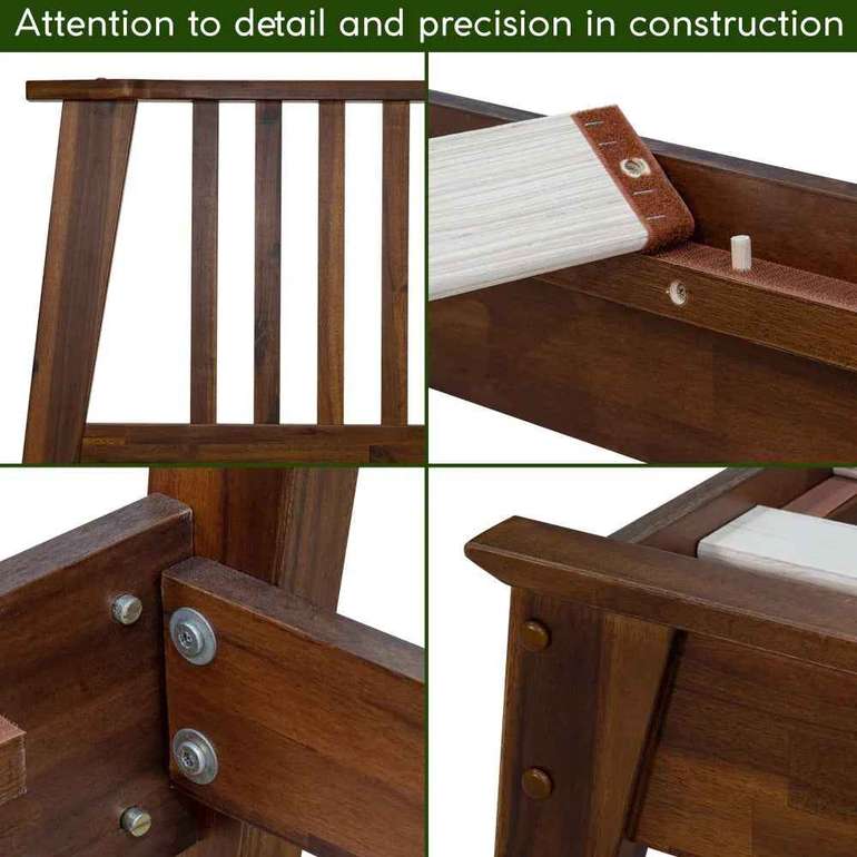 Acacia Kaylin Bed Frame & Nightstand Set for a Stylish Bedroom