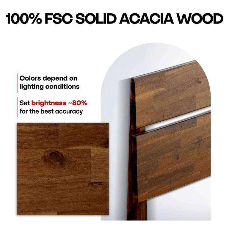 Acacia Aurora Deluxe Wood Platform Bed Frame for Ultimate Comfort and Style