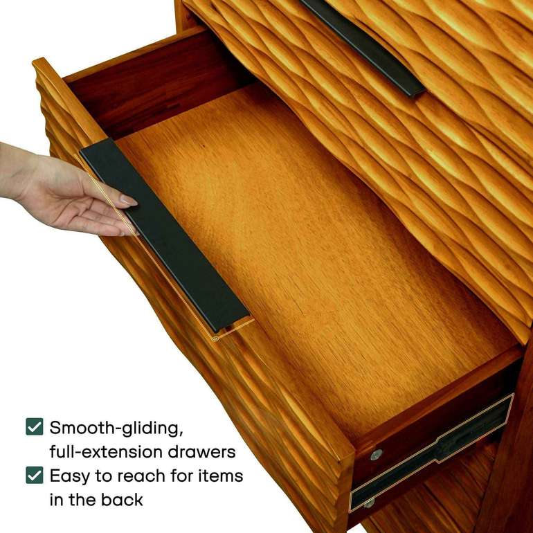 Acacia Elara Dresser with 5 Drawers for Stylish Storage Solutions