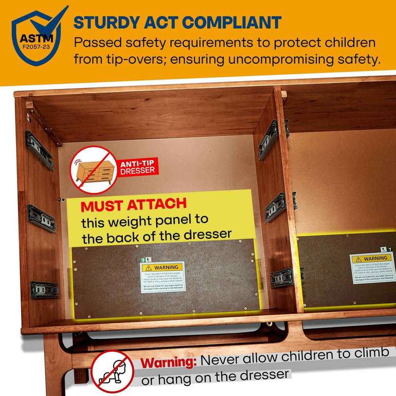 Acacia Elara Dresser with 6 Drawers for Stylish Storage Solutions