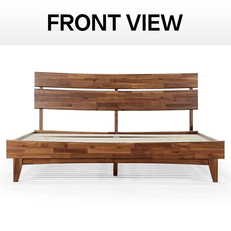 Acacia Aurora Deluxe Wood Platform Bed Frame for Ultimate Comfort and Style