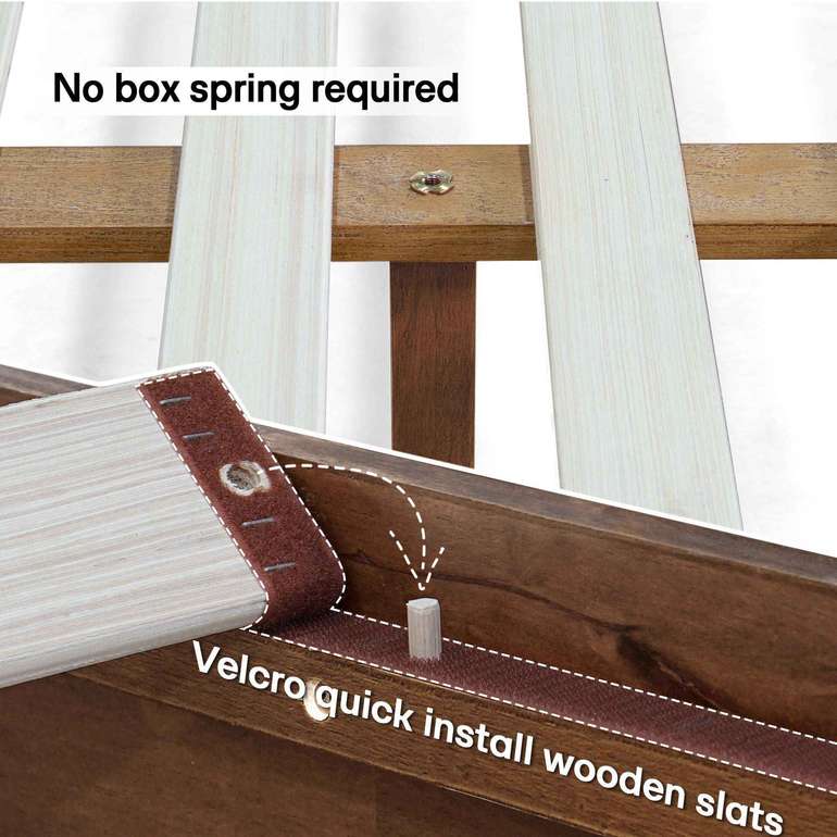 Acacia Aurora Deluxe Wood Platform Bed Frame for Ultimate Comfort and Style