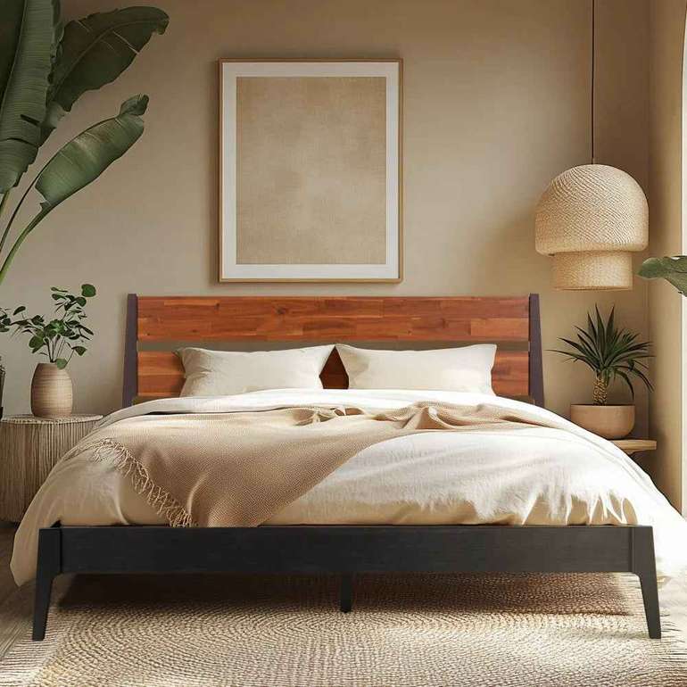 Acacia Callisto Deluxe Solid Wood Bed Frame for Superior Comfort and Style