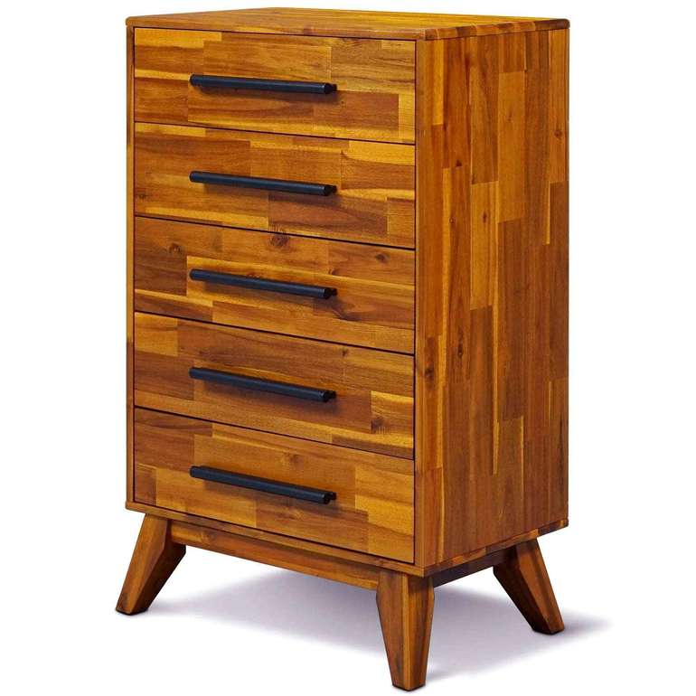 Acacia Linea Solid Wood Dresser for Timeless Elegance