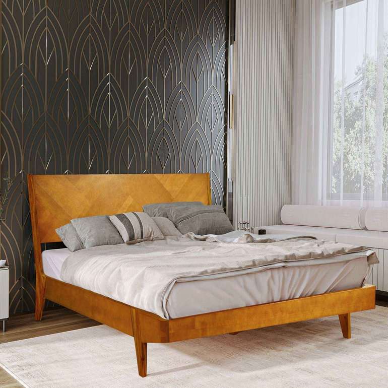 Rorns Gazelle Platform Bed Frame With Headboard for Ultimate Comfort